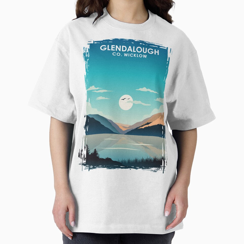 Glendalough Ireland Vintage Minimal Retro Travel Poster by Stadify