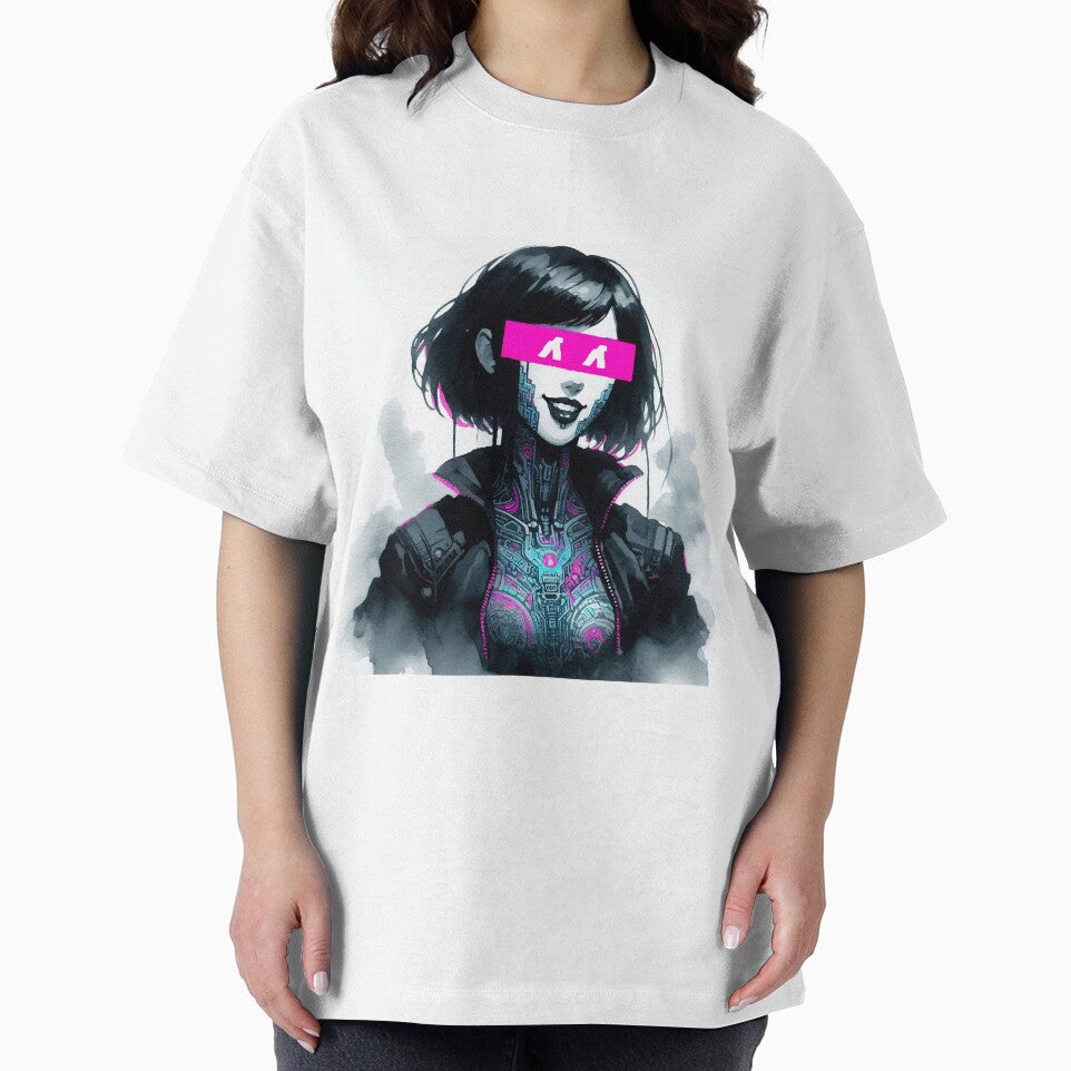 Cyberpunk Neon Grinning Girl T-Shirts, Hoodie, Sweatshirt