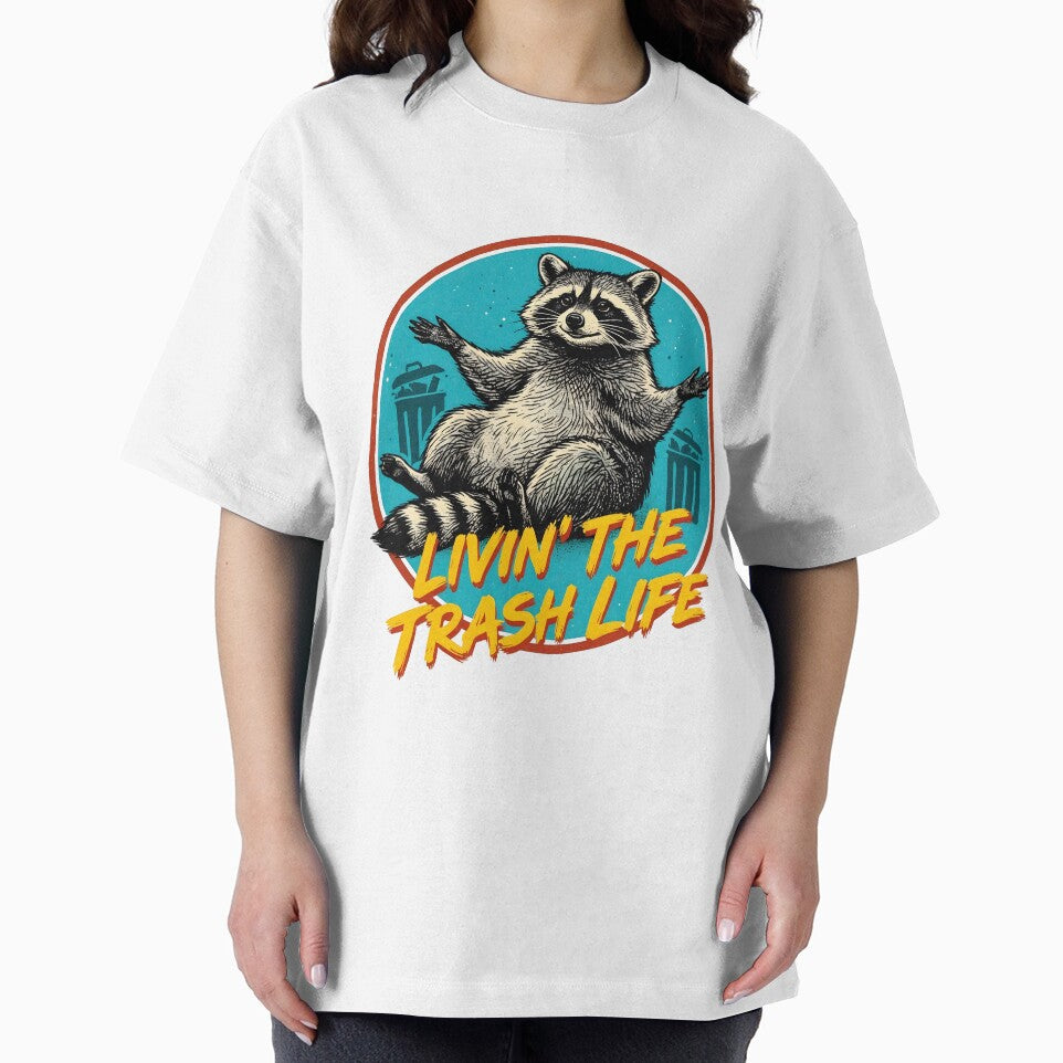 Livin’ the Trash Life Raccoon – Chaotic Trash Panda Meme with Sarcastic Humor by GiftsCreek T-Shirts, Hoodie,... (Image 2)