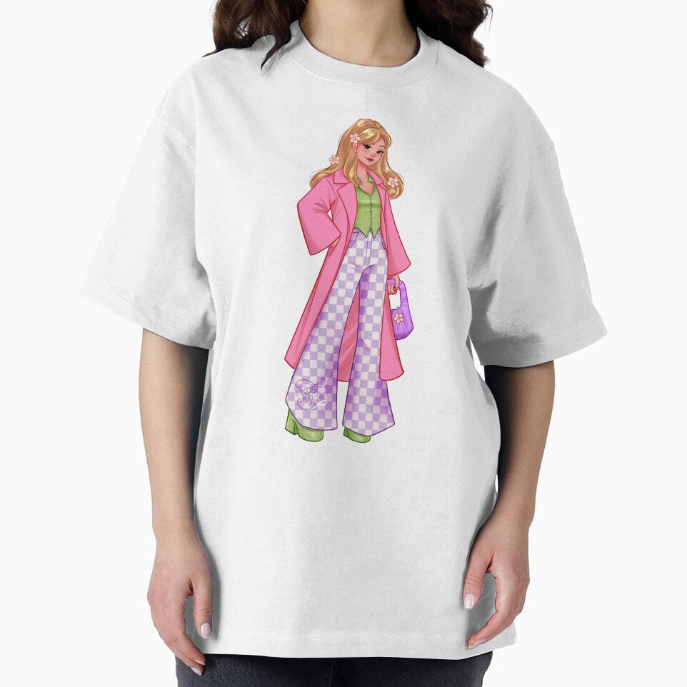 Fashion girl, Women's day, neon colors, aesthetic, girly gift, girly stickers by RosieArtGallery T-Shirts,... (Image 2)