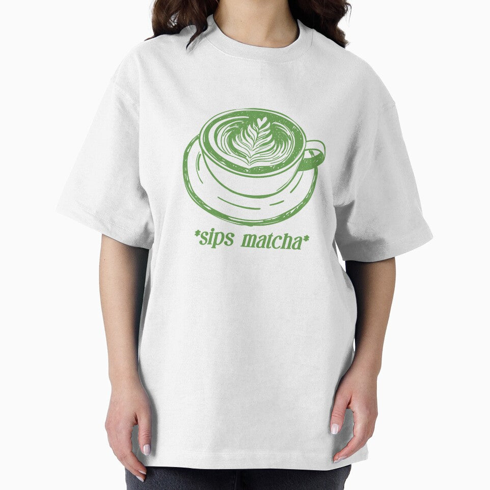 Sips matcha. Matcha latte. by CoCoArt-Ua T-Shirts, Hoodie, Sweatshirt | BlankRebels.com (Image 2)
