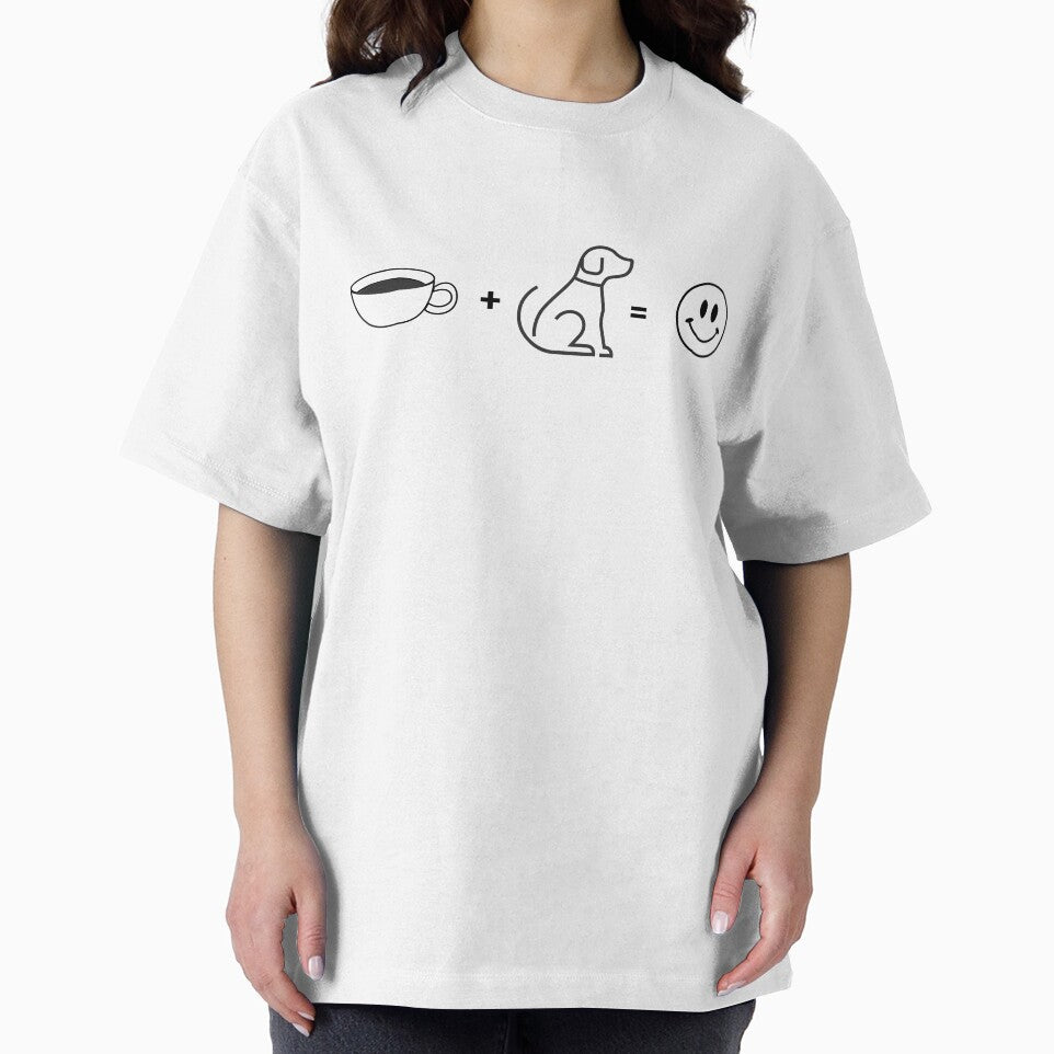 Coffee + Dog = Happiness Funny Dog by Sachie's Studio
