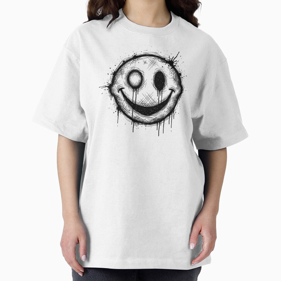 Dripping Smiley Face – Grunge Graffiti Style by saiful020 T-Shirts, Hoodie, Sweatshirt | BlankRebels.com (Image 2)