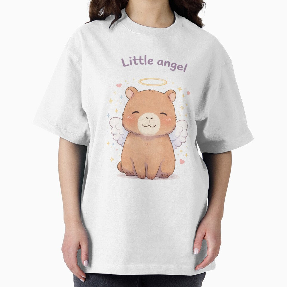 Little Angel Capybara – Cute Kawaii Pastel Capybara with Wings | Honey Pastel Design by Honey-Pastel T-Shirts,... (Image 2)