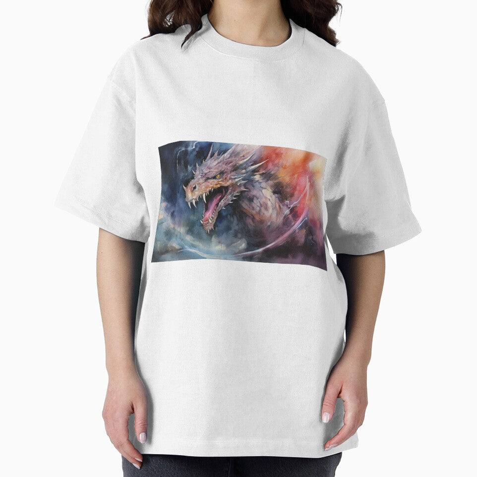 Dark Fantasy Watercolor - Fierce Dragon by Fantasy Masterpiece