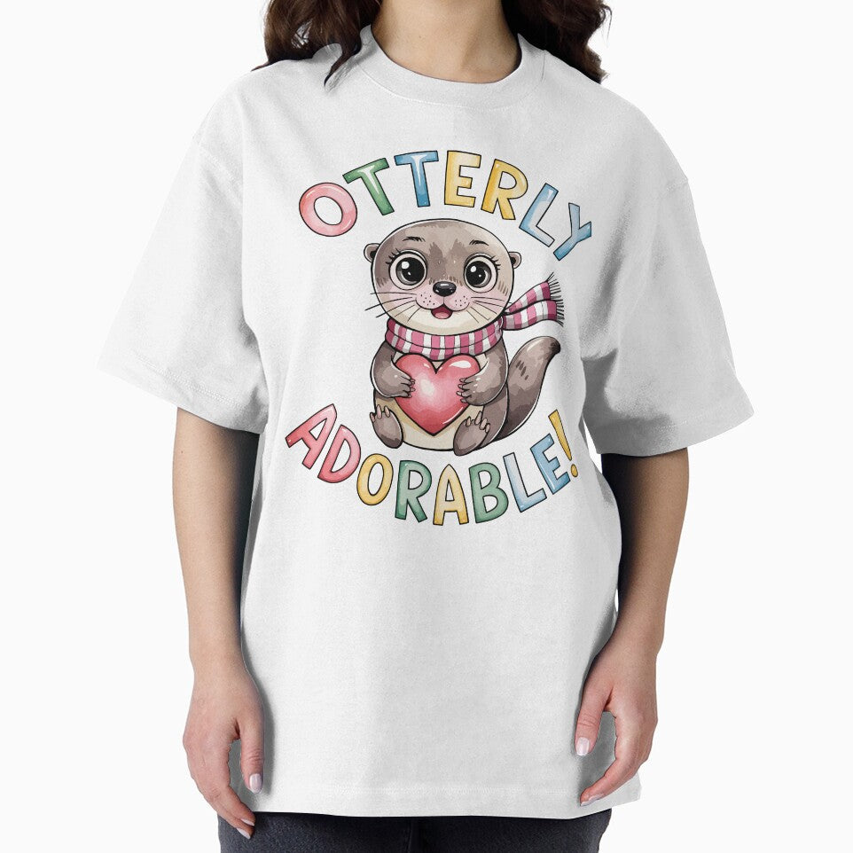 Otterly Adorable Watercolor Otter Holding Heart by WildlifeInc T-Shirts, Hoodie, Sweatshirt | BlankRebels.com (Image 2)