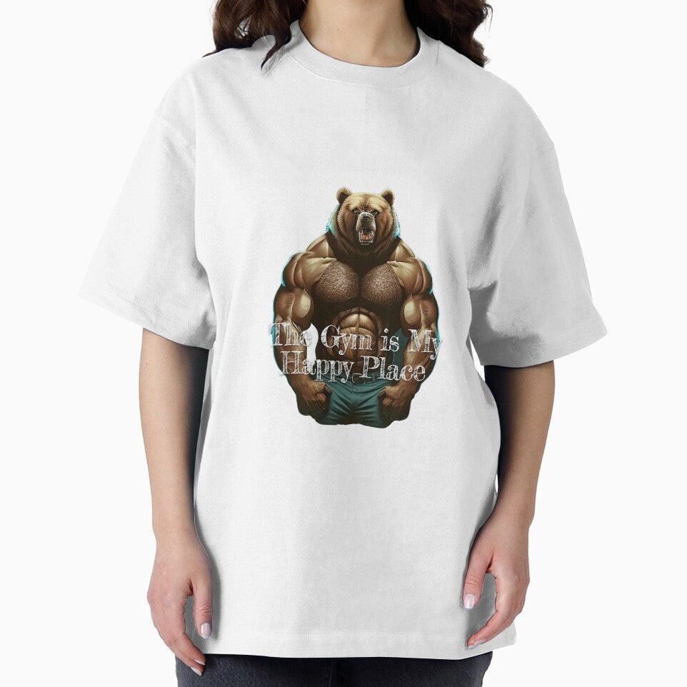 The Gym is My Happy PlaceDesignBodybuilding Fitness Gym Workout Exercise Merch Print Design by tengamerx... (Image 2)