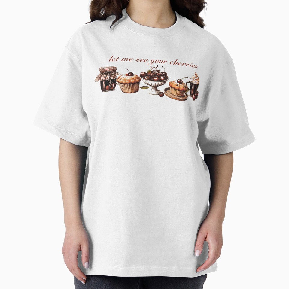 Let Me See Your Cherries – Funny Foodie Dessert Design by Anne Brooke Art T-Shirts, Hoodie, Sweatshirt (Image 2)