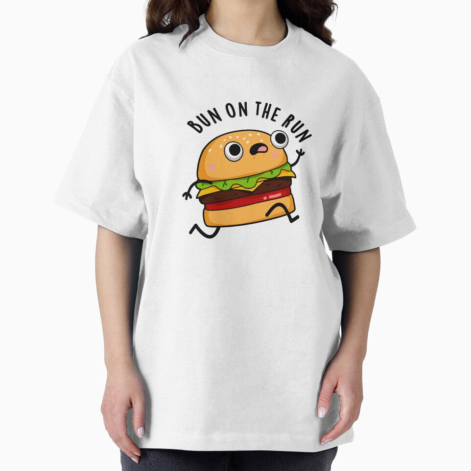 Bun On The Run Funny Burger Puns by punnybone T-Shirts, Hoodie, Sweatshirt | BlankRebels.com (Image 2)