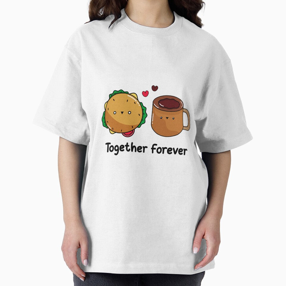 Burger And Coffee Together Friends Lover Who Loves Food And Kawaii by spaceopy T-Shirts, Hoodie, Sweatshirt (Image 2)