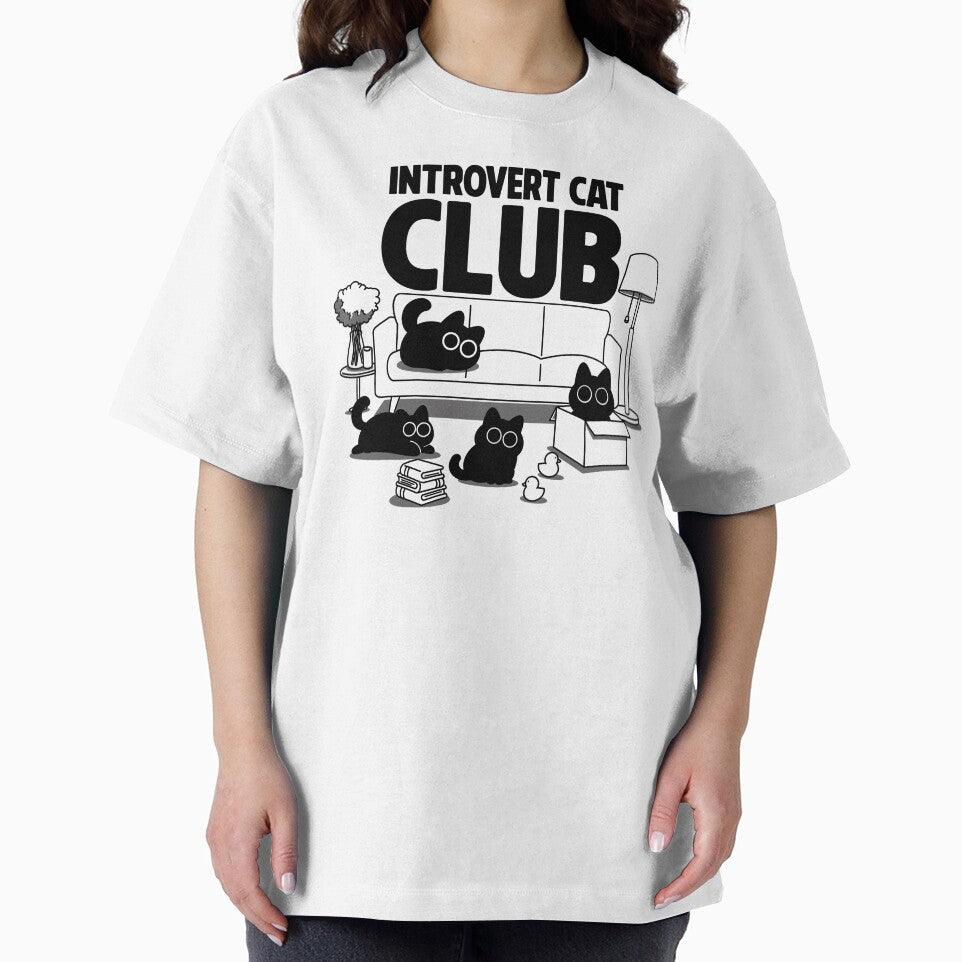 Introvert Cat Club by Artthree T-Shirts, Hoodie, Sweatshirt | BlankRebels.com (Image 2)