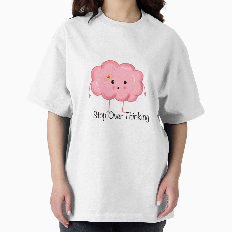 Stop Over Thinking Brain with Black Lettering by KangarooTales T-Shirts, Hoodie, Sweatshirt | BlankRebels.com (Image 2)