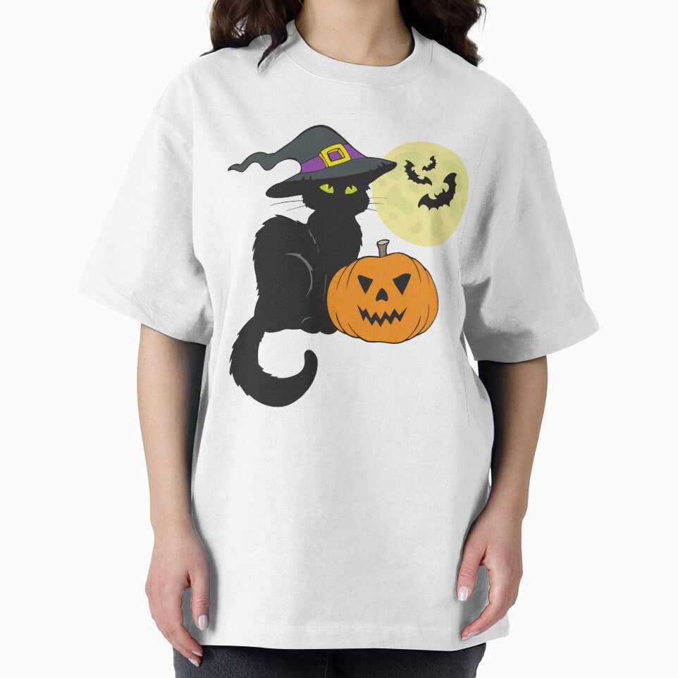 Black Cat Halloween by walterjd T-Shirts, Hoodie, Sweatshirt | BlankRebels.com (Image 2)