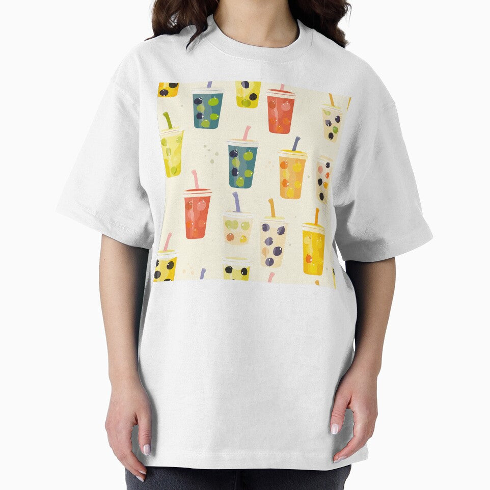 Adorable Bubble Tea Pattern - Perfect for Boba Lovers! by Kybruno's Creations T-Shirts, Hoodie, Sweatshirt (Image 2)