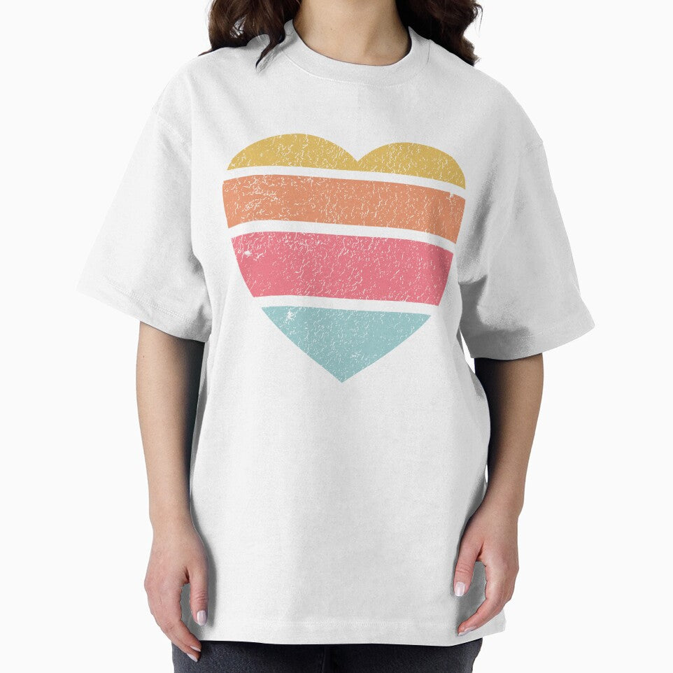 Retro Sunset Heart – Vintage Love Aesthetic Design by Omefis T-Shirts, Hoodie, Sweatshirt | BlankRebels.com (Image 2)