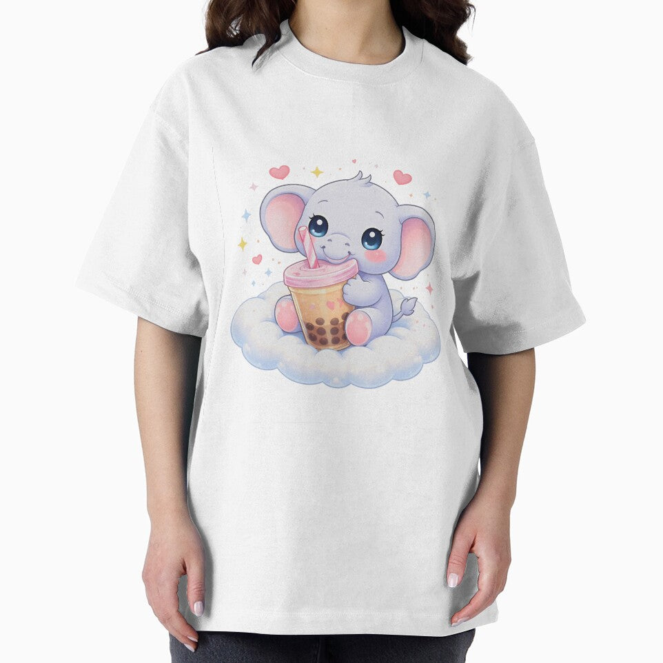 Kawaii elephant with Bubble Tea -Cute Anime Style. by Lylysun