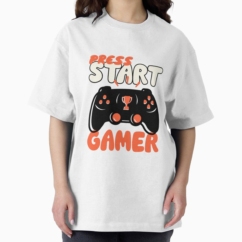 Press Start - Gamer | Funny Old School Retro Vintage Gaming Controller by lildoodleshirts