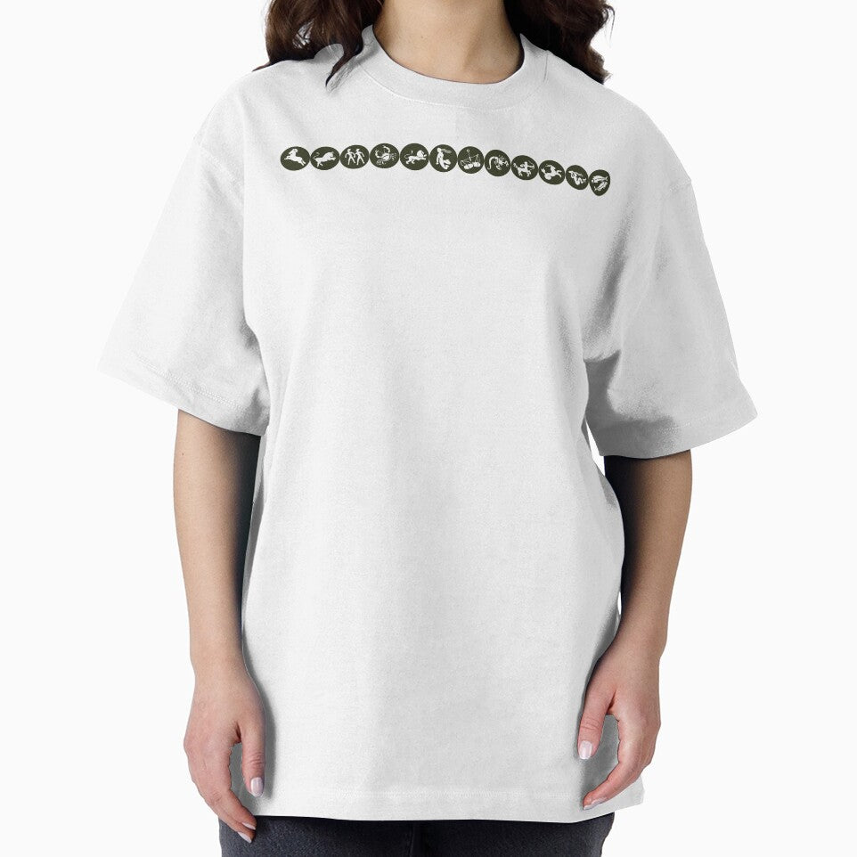 Vintage Zodiac Symbols Transparent Circles Pyrex Dark Green by okaybut whatif T-Shirts, Hoodie, Sweatshirt (Image 2)