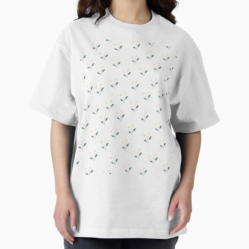 White Daisy Flowers Illustration Pattern. by PlantKind T-Shirts, Hoodie, Sweatshirt | BlankRebels.com (Image 2)