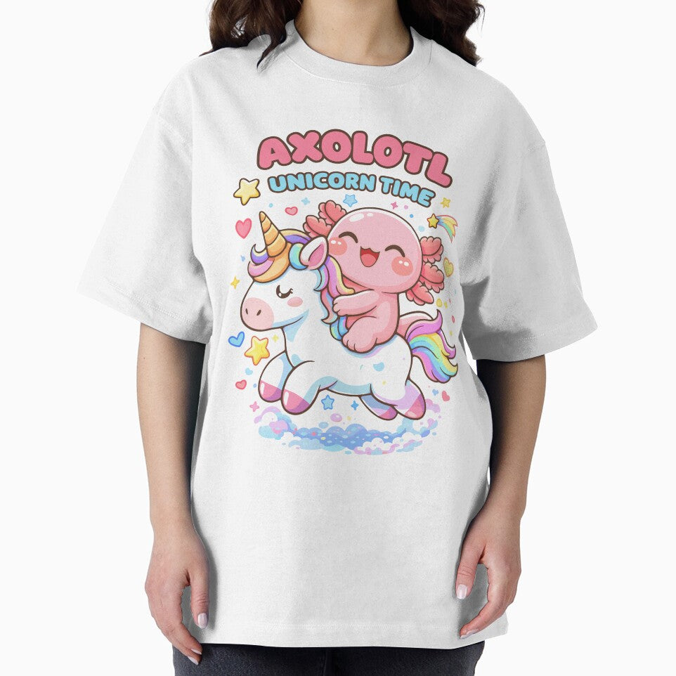 Cute Axolotl Riding a Unicorn in Kawaii Funny Style by Sitchko T-Shirts, Hoodie, Sweatshirt | BlankRebels.com (Image 2)