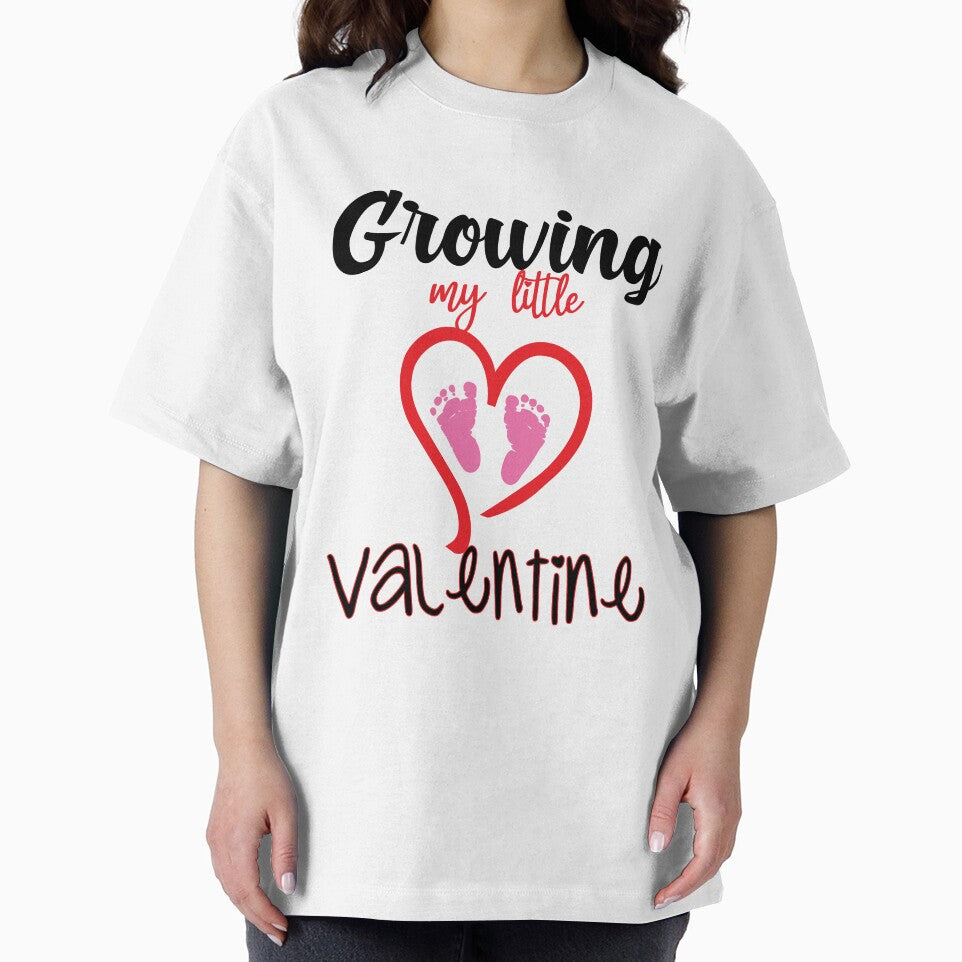funny Growing my little valentine  For Pregnant Women  valentine gift by med-sp-shop5 T-Shirts, Hoodie, Sweatshirt (Image 2)