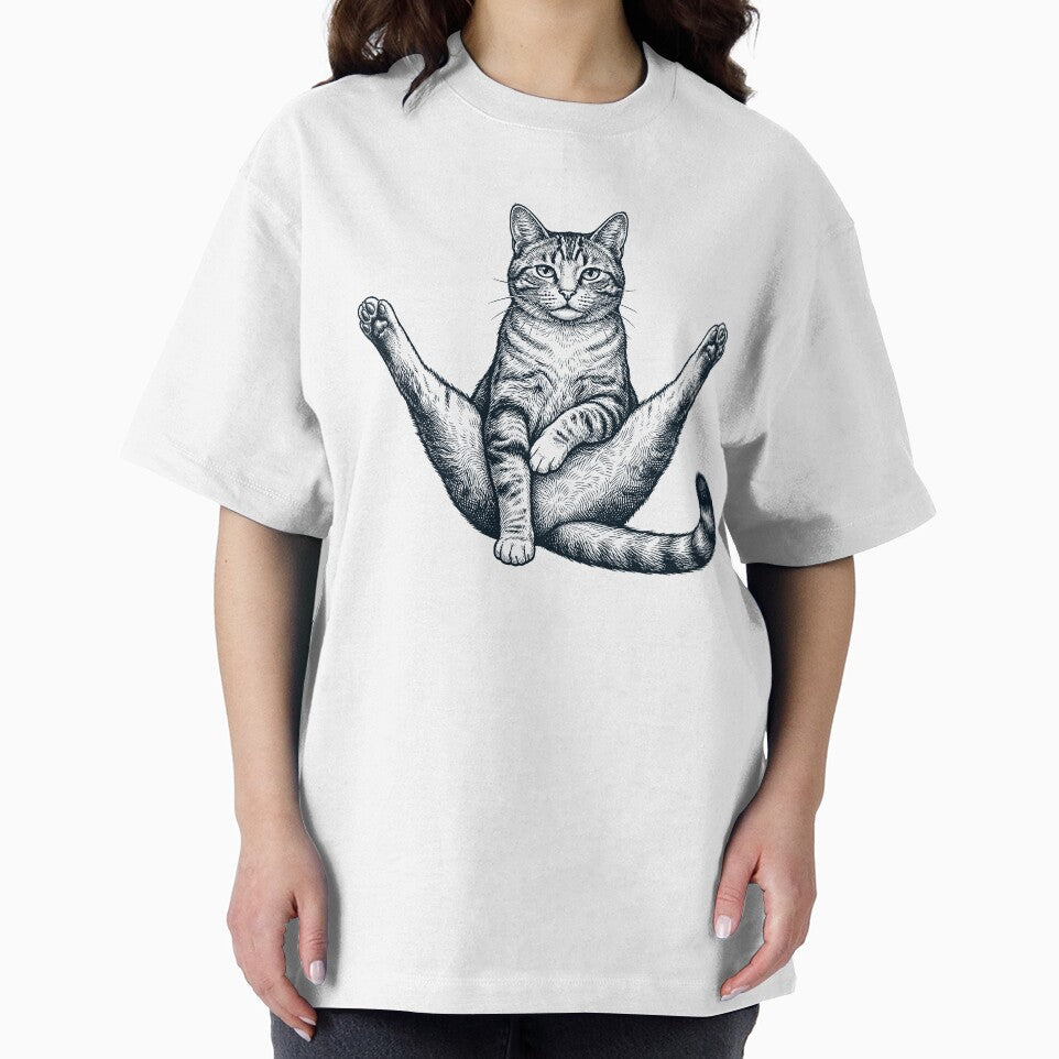 Funny Cat Yoga Pose Animal Lover Meme by DoodleTortle