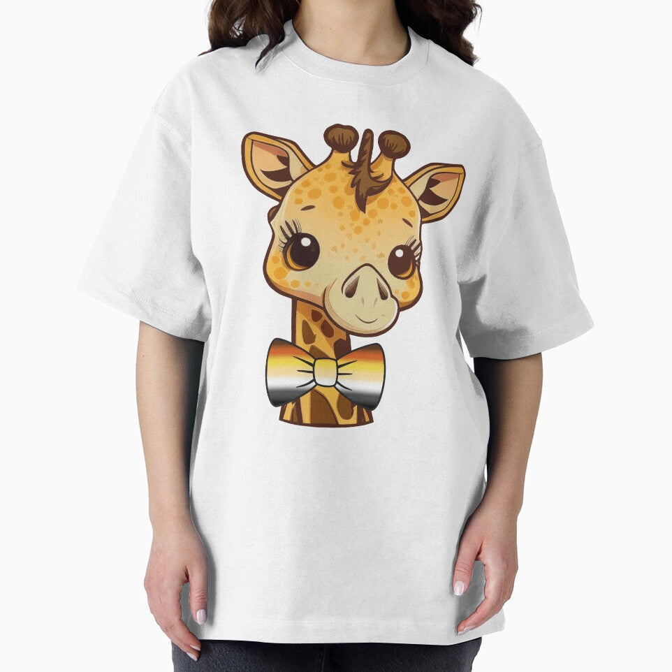 Cute Giraffe with Gay Bear Pride Flag Bowtie, Kawaii Bear Pride Design by Travelslightly T-Shirts, Hoodie,... (Image 2)
