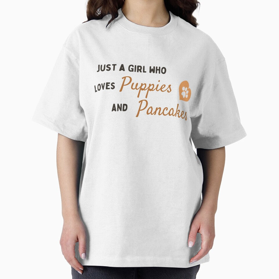 Just a Girl Who Loves Puppies and Pancakes - Cute Dog Lover Design by YourFloralFinds T-Shirts, Hoodie, Sweatshirt (Image 2)