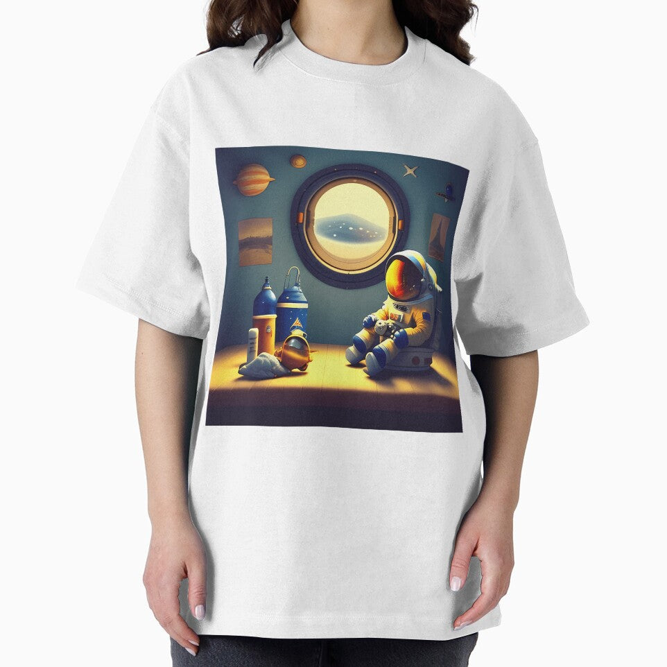 astronaut reflects on their past adventures and achievements by qatjamack0 T-Shirts, Hoodie, Sweatshirt (Image 2)