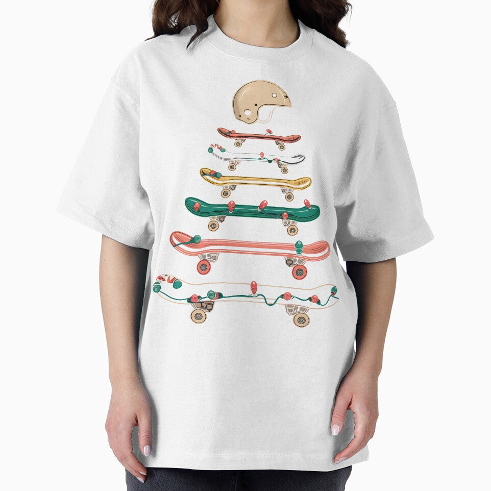 Skateboard Christmas Tree Skateboarding by lpsubcult T-Shirts, Hoodie, Sweatshirt | BlankRebels.com (Image 2)