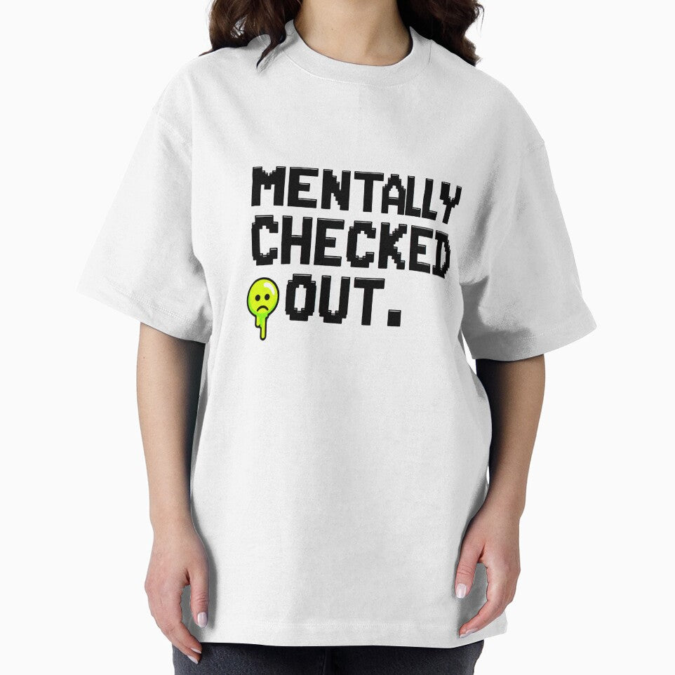 Mentally Checked Out – Funny Relatable Quote Design with Melting Emoji | Trendy Aesthetic by Nene's design... (Image 2)