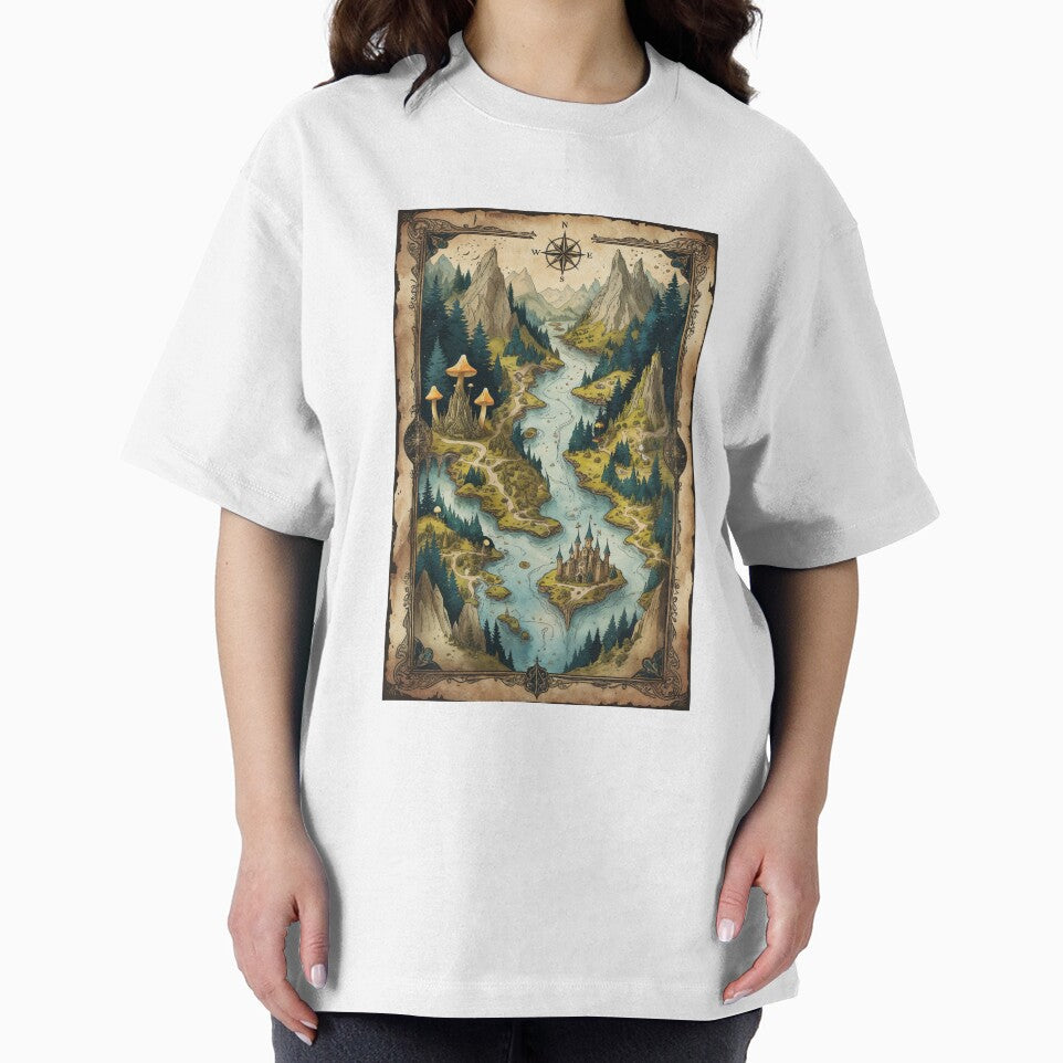 Vintage Fantasy Map by marshmelephant T-Shirts, Hoodie, Sweatshirt | BlankRebels.com (Image 2)