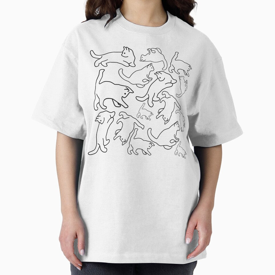 Minimal line art cat by BritishDelights T-Shirts, Hoodie, Sweatshirt | BlankRebels.com (Image 2)