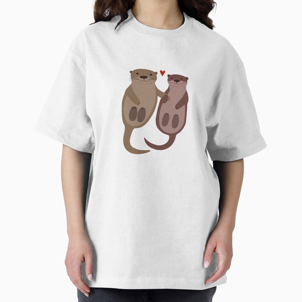 Otters holding hands by alexandra_belloc T-Shirts, Hoodie, Sweatshirt | BlankRebels.com (Image 2)