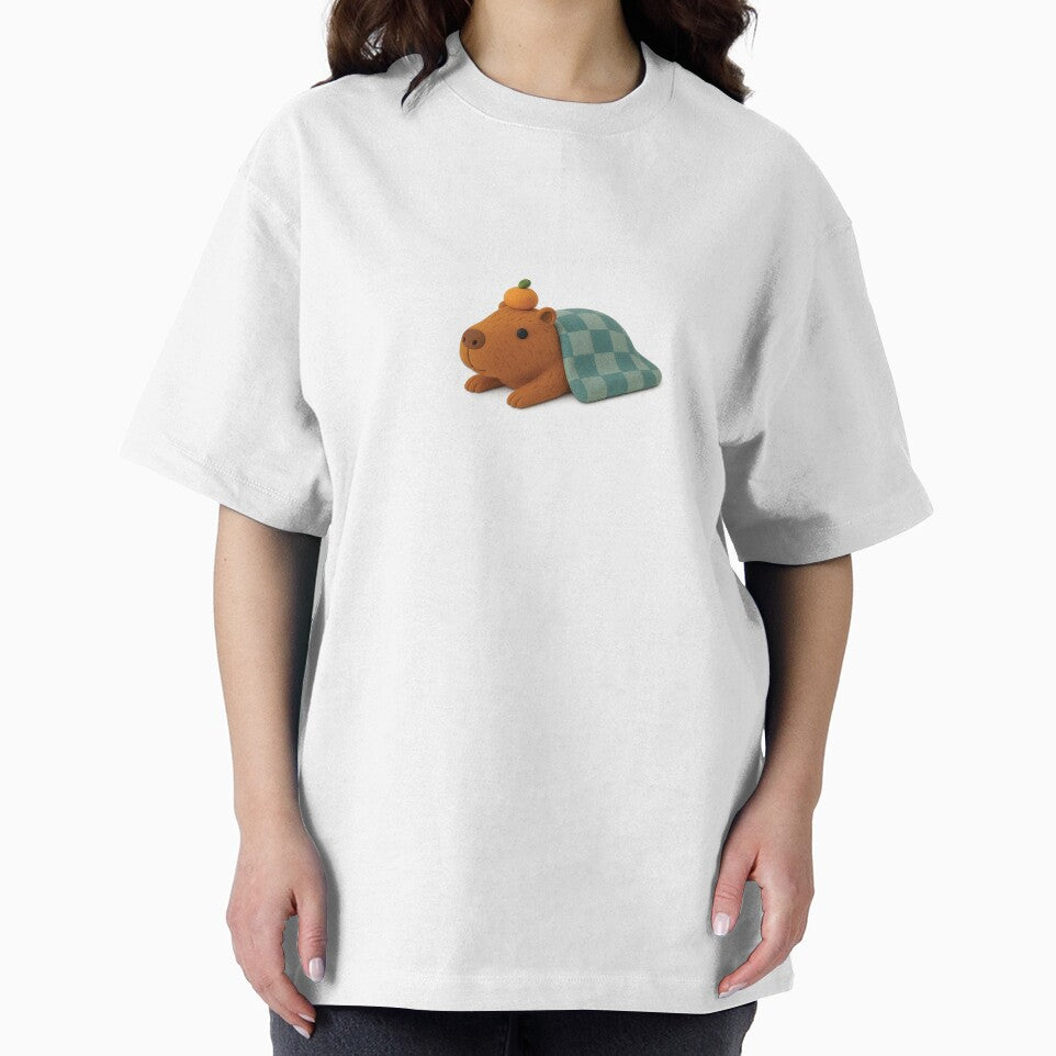 Cozy Clay Capybara with Blanket and Orange by BOYNICE T-Shirts, Hoodie, Sweatshirt | BlankRebels.com (Image 2)