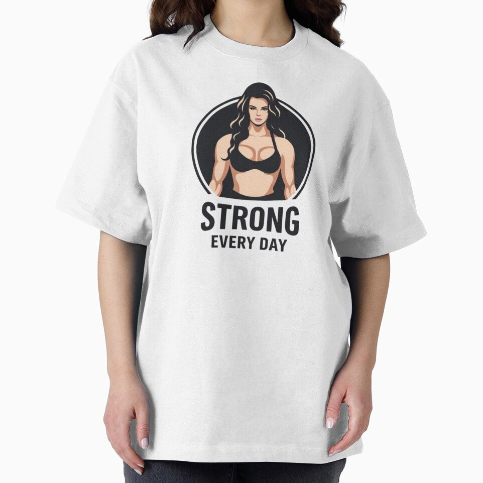 Strong Every Day Fitness Girl – Female Gym Motivation Design by IvannaMoroz T-Shirts, Hoodie, Sweatshirt (Image 2)