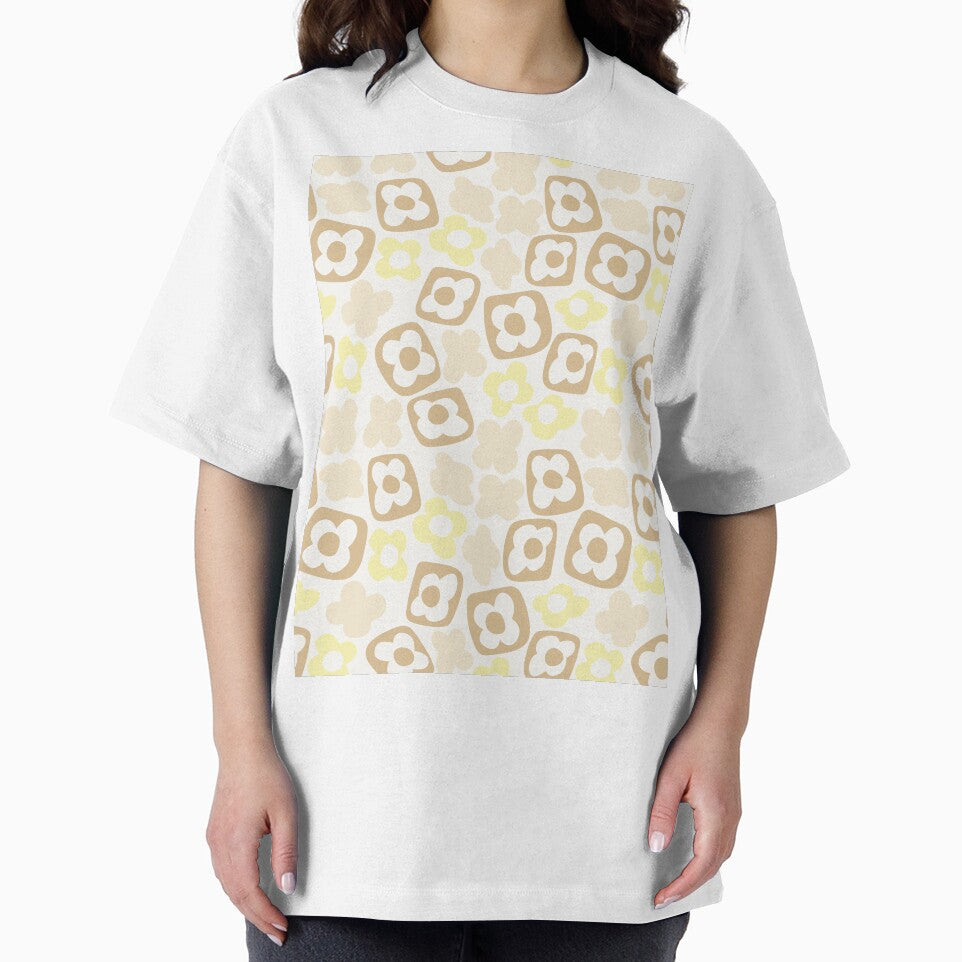 BOHO BOXY MODERN FLOWER PATTERN PASTEL YELLOW BEIGE by blomastudios T-Shirts, Hoodie, Sweatshirt | BlankRebels.com (Image 2)