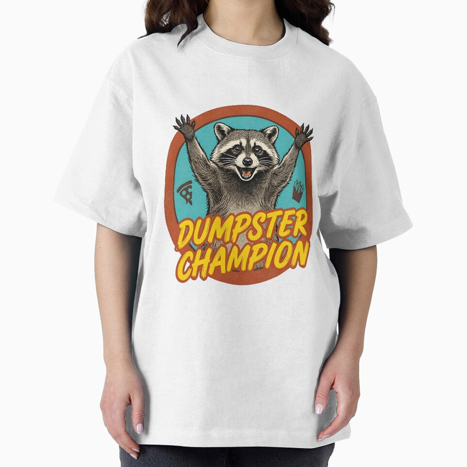 Dumpster Champion Raccoon – Chaotic Trash Panda Meme with Retro Attitude by GiftsCreek T-Shirts, Hoodie, Sweatshirt (Image 2)