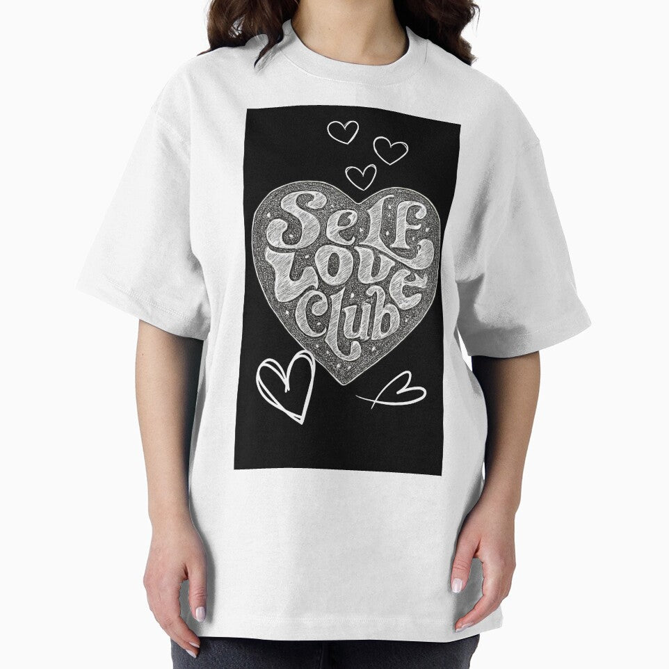 Self Love Club - Hand Drawn Heart Typography by Extremeallie T-Shirts, Hoodie, Sweatshirt | BlankRebels.com (Image 2)
