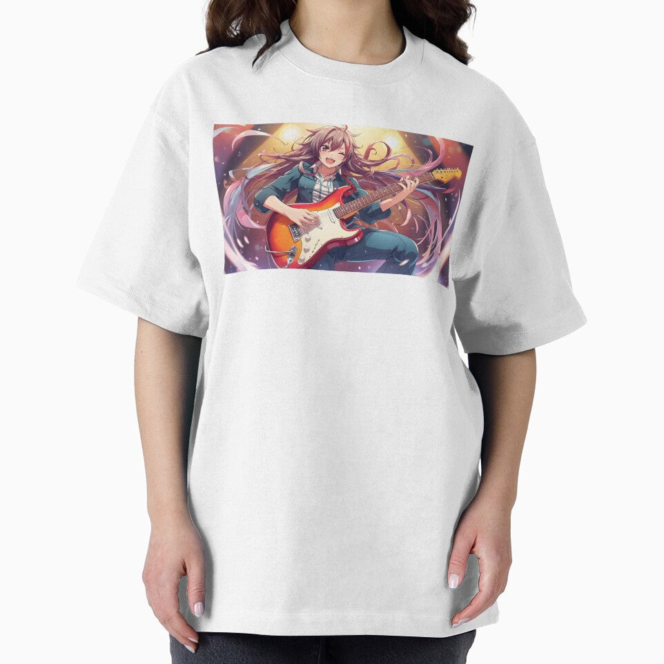 Anime Guitar Girl by Dazzio Designs T-Shirts, Hoodie, Sweatshirt | BlankRebels.com (Image 2)