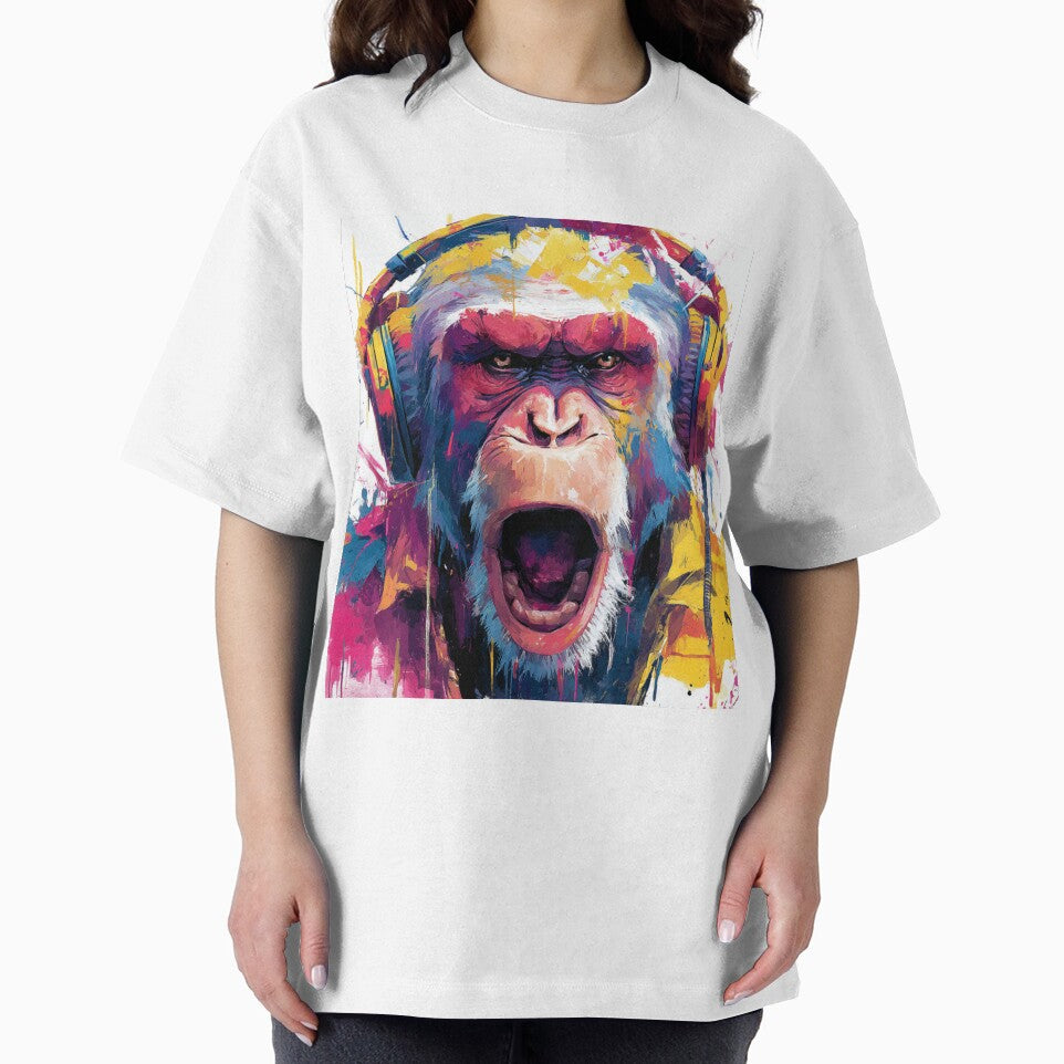 Stylish Dj Monkey Ape Vibe With Colorful Headphones by GrinGalore T-Shirts, Hoodie, Sweatshirt | BlankRebels.com (Image 2)
