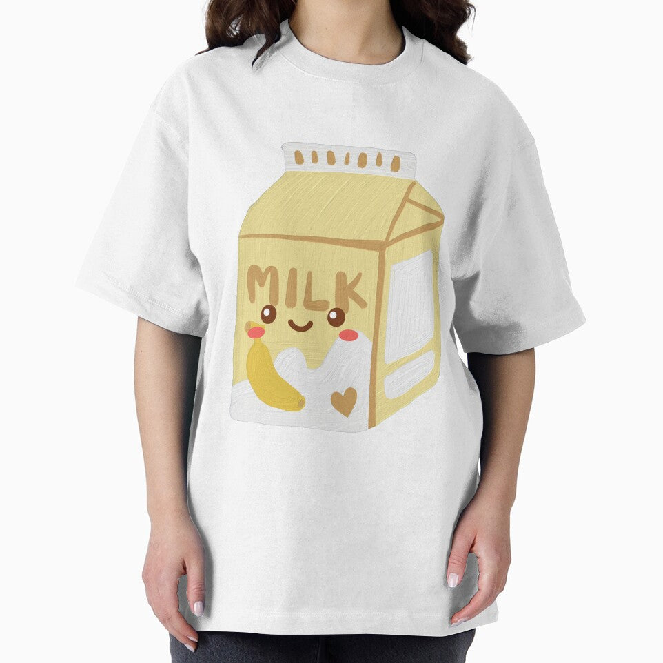 Kawaii Banana Milk Carton Sticker T-Shirts, Hoodie, Sweatshirt