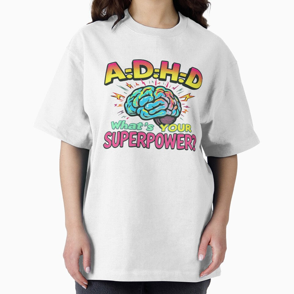 ADHD What's Your Superpower - Rainbow Brain Power Design by Sinfulchicken T-Shirts, Hoodie, Sweatshirt (Image 2)