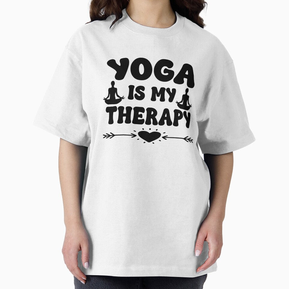 Yoga Is My Therapy. Funny Yoga Quote. Meditation Therapy. by DesignHouse07 T-Shirts, Hoodie, Sweatshirt (Image 2)