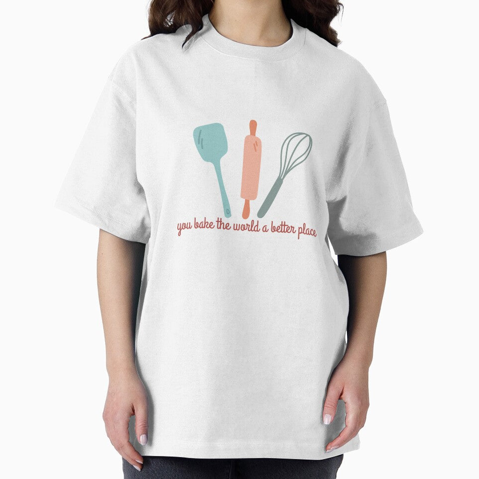you bake the world a better place-cute aesthetic baking quotes by famaa T-Shirts, Hoodie, Sweatshirt (Image 2)