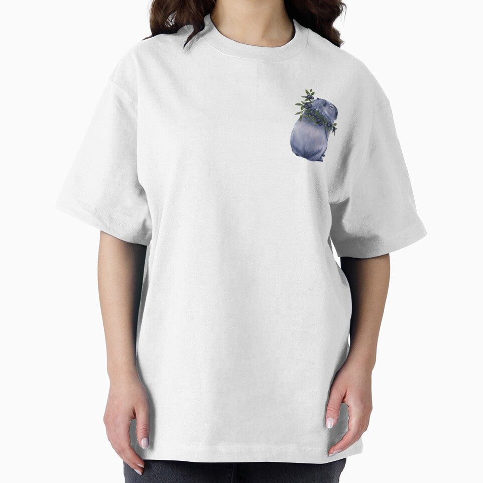 Capybara Blueberries Cute Animal Illustration T-Shirts, Hoodie, Sweatshirt