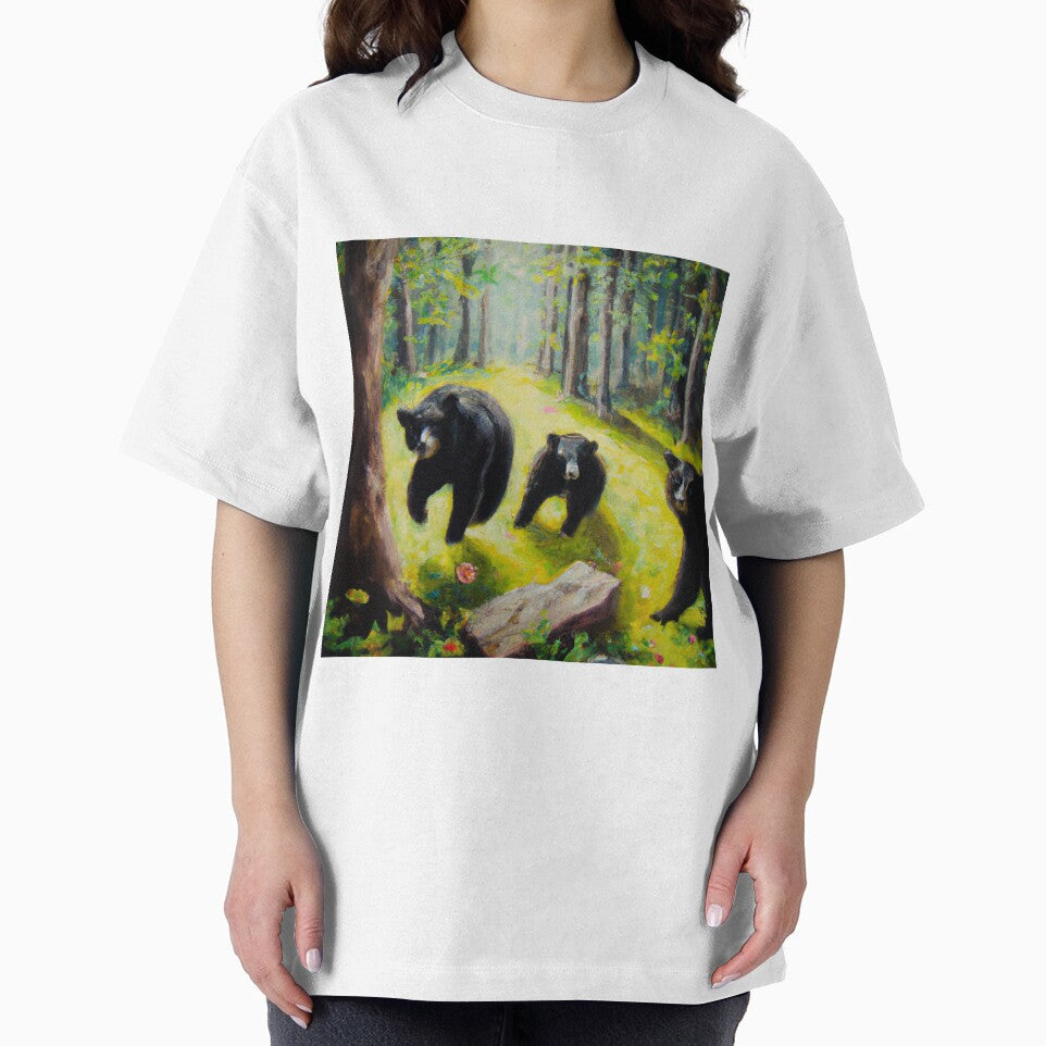Black Bears Oil Painting by soulfulprintss8 T-Shirts, Hoodie, Sweatshirt | BlankRebels.com (Image 2)