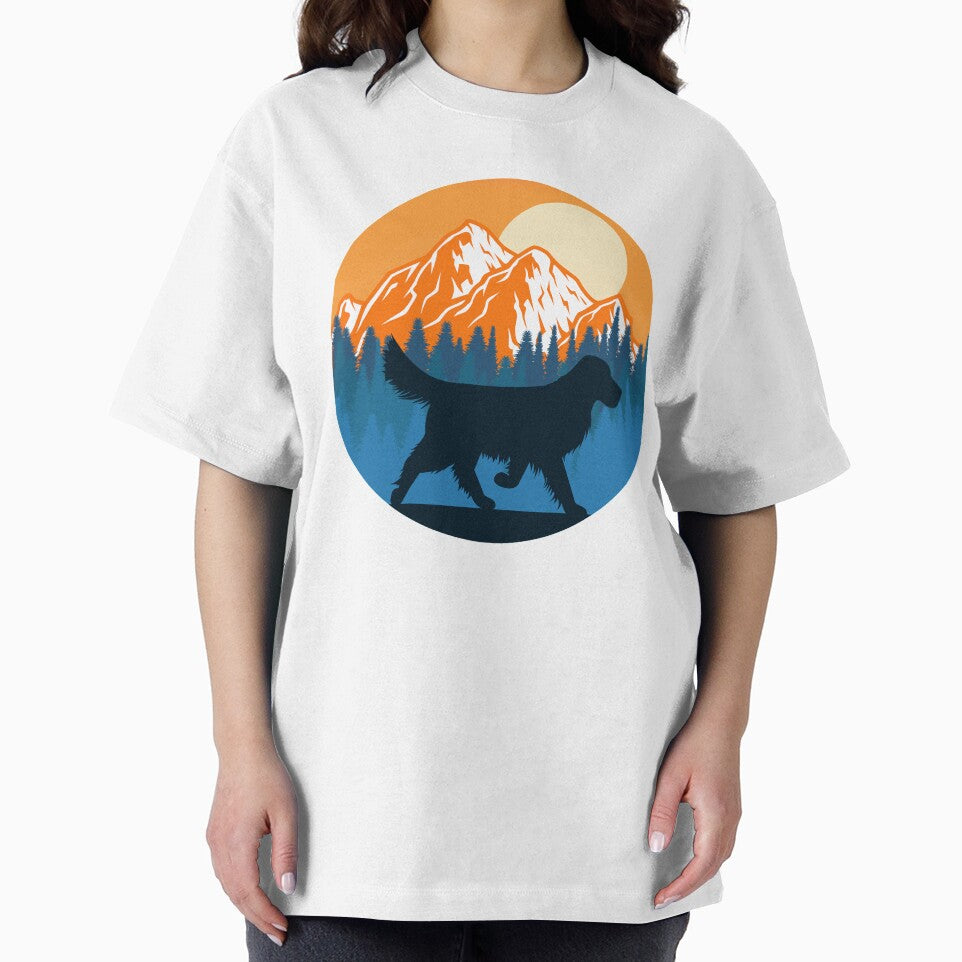 Golden Retriever Dog Silhouette Sunset Mountain Forest golden retriever lover by alaechamlal T-Shirts, Hoodie,... (Image 2)