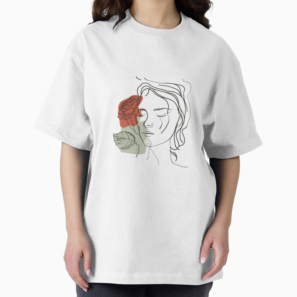 Minimalist design of woman and a rose by KukiStickers T-Shirts, Hoodie, Sweatshirt | BlankRebels.com (Image 2)