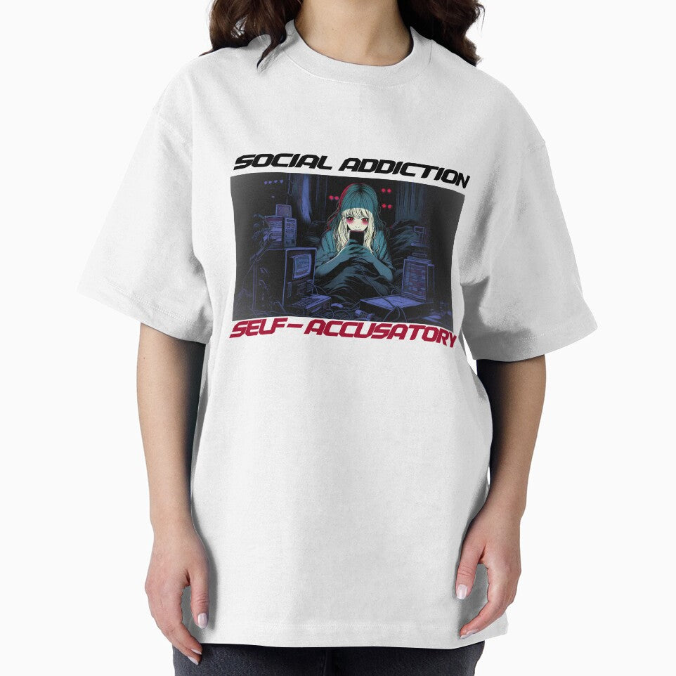 Social Addict,Anxiety club,manga vibs,Social Addiction by 1SINGHA T-Shirts, Hoodie, Sweatshirt | BlankRebels.com (Image 2)